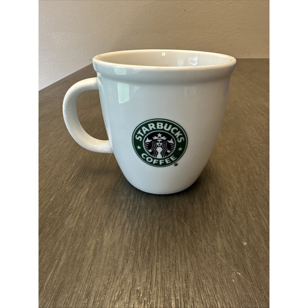 Starbucks  White Ceramic Coffee Mug Green Siren Logo Classic